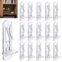 Pinos de suporte para prateleira Ojeemii 6 mm em plástico transparente, 20 unidades