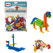 Pinos Mágicos - 100 Peças: Crie, monte e transforme a imaginação em realidade! Pinos Mágicos - 100 Peças: Crie, monte e transforme a imaginação em realidade!