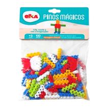 Pinos Mágicos 100 Peças Para Montar Brinquedo Didático - Elka Brinquedos Pinos Mágicos 100 Peças Para Montar Brinquedo Didático - Elka Brinquedos