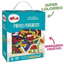 Pinos Magicos 500 Peças Brinquedo Educativo De Montar Elka