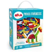 Pinos Mágicos 500 Peças Para Montar Brinquedo Didático - Elka Brinquedos