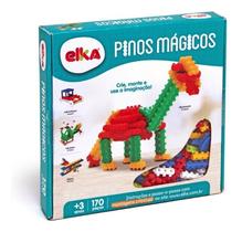 Pinos Mágicos - Blocos De Montar - C/ 170 Peças - Elka Pinos Mágicos - Blocos De Montar - C/ 170 Peças - Elka