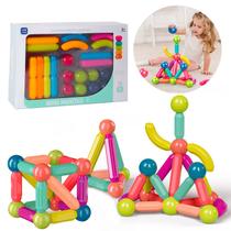 Pinos Magnéticos Brinquedo Educativo Peças De Montar Infantil 25 Pçs