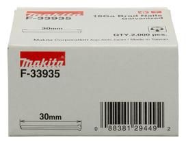 Pinos Tipo T para Pinador T30 Cálibre 16Ga 30mm Caixa c/2000 Makita F-33935