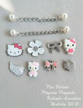 Pins Bottons Pingente Redondo Acessórios Modinha Kit 10