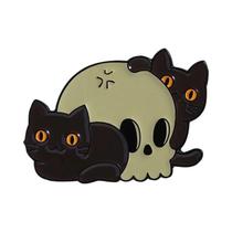 Pins De Esmalte, Broches E Distintivos De Lapela Com Temas De Gato Fantasma Branco, Abóbora E