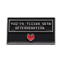 Pins De Esmalte Do Jogo Undertale Com Coração Vermelho, Broches De Ação E Luta, Distintivos De