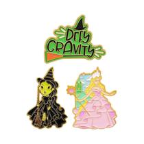 Pins De Esmalte E Broches De Lapela Infantis Com Desenhos De Bruxa, Princesa E Anime, Acessório De Pins De Esmalte E Broches De Lapela Infantis Com Desenhos De Bruxa, Princesa E Anime, Acessório De