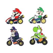 Pins De Esmalte Femininos De Desenho Animado Fofo Do Mario, 4 Peças, Broches E Pins De Lapela Para