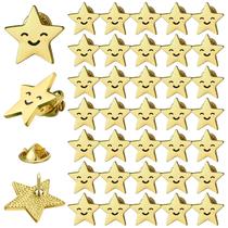 Pins Estrela Dourada de Metal Lyrow 100 unidades 2,2 cm Broche de Lapela Pins Estrela Dourada de Metal Lyrow 100 unidades 2,2 cm Broche de Lapela