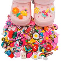Pins Para Babuche Papete Botons Decoração Fivela Aleatórios Kit 100