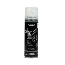 Pinta cabelo spray glitter cabelo prata 150ml - popper