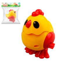 Pintinho de plastico a corda 8x7x6,5cm