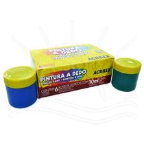 Pintura a Dedo Acrilex 30ml - 6 cores