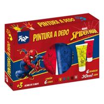 Pintura A Dedo Infantil Homem Aranha Material 6 Cores Dac