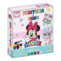 Pintura A Dedo Minnie Mouse Tinta Pincel Infantil 18 Peças Pintura A Dedo Minnie Mouse Tinta Pincel Infantil 18 Peças