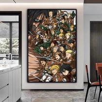 Pintura artística de parede Attack on Titan 35x50cm Pintura artística de parede Attack on Titan 35x50cm