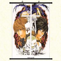 Pintura artística de parede Death Note Light Yagami e L 40x60cm