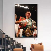 Pintura artística de parede Gennady Golovkin Boxing 35x50cm Tecido
