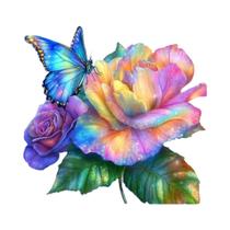 Pintura De Diamante Com Strass Em Forma De Borboleta Huacan Arte De Mosaico De Animais E Flores