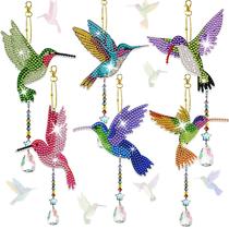 Pintura de diamante Wind Chimes JeCuik Hummingbird 5D DIY 6 unidades