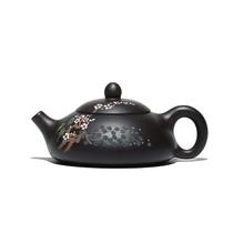 Pintura de flores artesanais Shipiao Tea Kettle Yixing Purple Clay Teapots For Green Red Tea Home Kung Fu Teaware Sets 160ml Bules