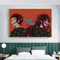 Pintura de parede Demon Slayer Tanjiro Kamado & Nezuko 50x35cm Pintura de parede Demon Slayer Tanjiro Kamado & Nezuko 50x35cm