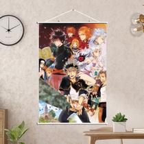 Pintura de parede em tela Black Clovers Astas Noells Silvas