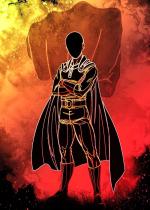 Pintura de parede em tela One Punch Man Saitama Anime 40x60cm