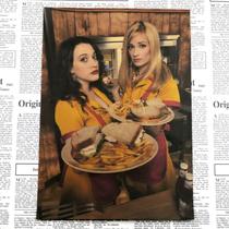 Pintura de pôster 2 Broke Girls Arte de parede vintage 30x42cm Pintura de pôster 2 Broke Girls Arte de parede vintage 30x42cm