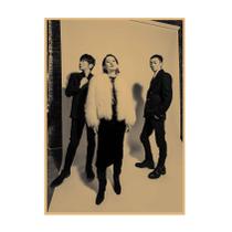 Pintura de pôster Re-tros Rock Band 29,7x42cm Papel Kraft retrô Pintura de pôster Re-tros Rock Band 29,7x42cm Papel Kraft retrô