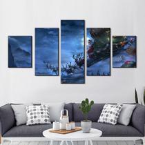 Pintura decorativa 5 peças sem moldura 30x40x2 30x60x2