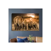 Pintura decorativa em PVC - Elefantes