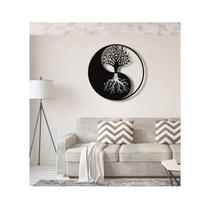 Pintura decorativa Yin Yang MDF Madeira 40cm x 40cm Pintura decorativa Yin Yang MDF Madeira 40cm x 40cm