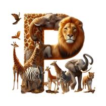 Pintura Diamante Alfabeto Girafa Elefante Tigre Zebra Leão, Mosaico DIY De Cobertura Total Para