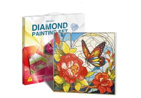 Pintura Diamante Borboleta Jardim Sinoart Diamond Painting