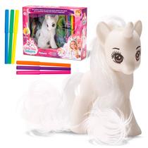 Pintura Divertida Little Unicórnio Brinquedo Lavável Para Crianças Com Canetinhas Coloridas