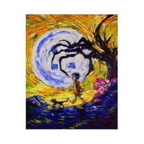 Pintura Em Diamante 5D De Halloween, Arte De Coraline E Vincent Van Gogh, Noite Estrelada, Mosaico