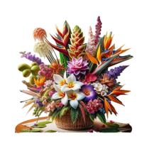 Pintura Em Diamante Com Mosaico De Strass Em Forma De Cesta De Flores, Presente Artesanal, Imagem