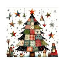 Pintura Em Diamante De Árvore De Natal, Bordado Completo Em Quadrado Redondo, Arte Decorativa De Pintura Em Diamante De Árvore De Natal, Bordado Completo Em Quadrado Redondo, Arte Decorativa De