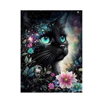 Pintura Em Diamante De Gato Preto, Mosaico De Animais DIY, Bordado Com Strass, Artesanato MomoArt, Pintura Em Diamante De Gato Preto, Mosaico De Animais DIY, Bordado Com Strass, Artesanato MomoArt,