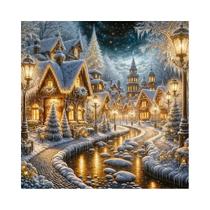 Pintura Em Diamante Para Iniciantes Adultos, Padrão De Casa Em Mosaico, Paisagem De Inverno, DIY Pintura Em Diamante Para Iniciantes Adultos, Padrão De Casa Em Mosaico, Paisagem De Inverno, DIY