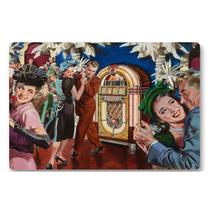 Pintura em ferro Retro Jukebox Dancers Decoração de parede 20x30cm Pintura em ferro Retro Jukebox Dancers Decoração de parede 20x30cm