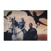 Pintura em pôster Daenerys Dragon Fantasy Retro 51,5x36cm Pintura em pôster Daenerys Dragon Fantasy Retro 51,5x36cm