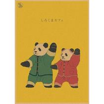 Pintura em pôster Shirokuma Cafe Panda Retro Anime 30x42cm