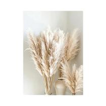 Pintura Em Tela De Lago Marinho Bege De Outono, Arte De Parede, Impressão Nórdica, Folha De Junco,