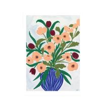 Pintura Em Tela De Mulher Abstrata Com Vaso Geométrico, Arte De Parede, Pôster Vintage, Decoração