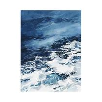 Pintura Em Tela De Onda Do Oceano Azul Marinho Vintage Arte Costeira Poster Decoração De Parede Para Pintura Em Tela De Onda Do Oceano Azul Marinho Vintage Arte Costeira Poster Decoração De Parede Para