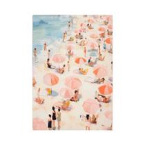 Pintura Em Tela De Pessoas Minúsculas Nadando No Oceano, Arte De Parede Moderna Minimalista Para