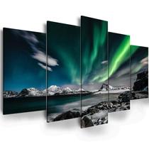 Pintura em tela EPHANY Green Sky Night Aurora Borealis 100x50cm